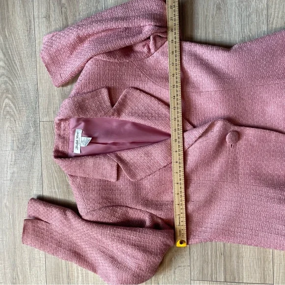 Judith Hart Petites pink textured blazer size 12P - Picture 7 of 9